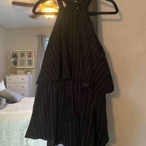 Black and White stripped romper